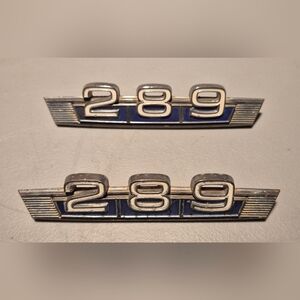 Vintage 289 V8 Engine Car Emblems